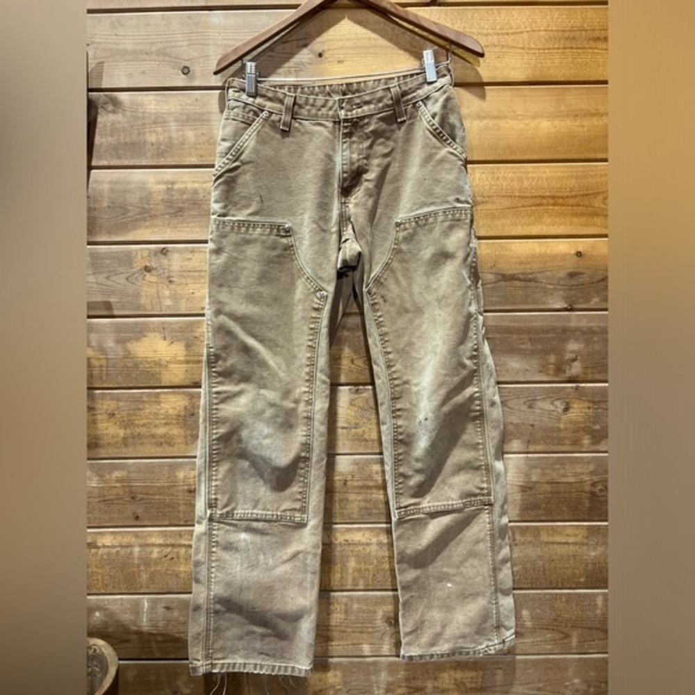 VTG Carhartt Carpenter Dungarees Double Knee Work Garden Outdoor Pants Size 4
